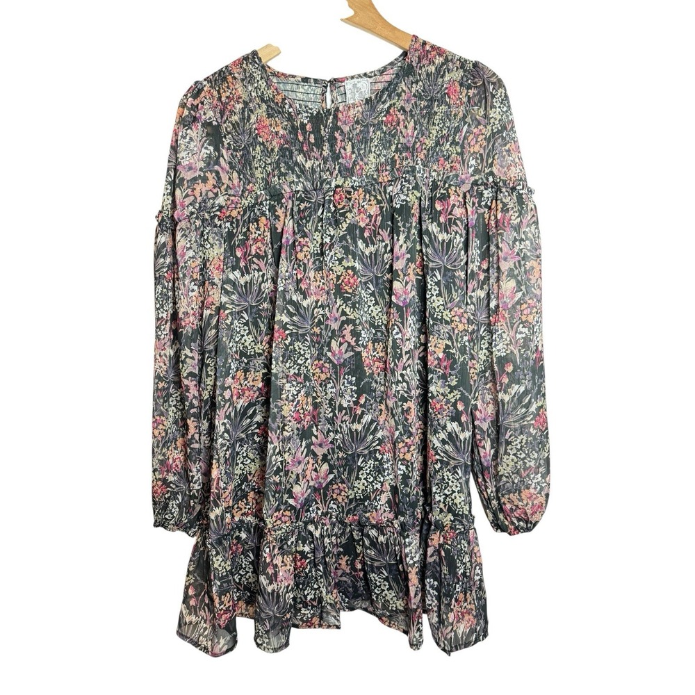 Sadie and‎ Sage Anthropologie Multi-colored Floral Mini Dress Small  NEW AE4344